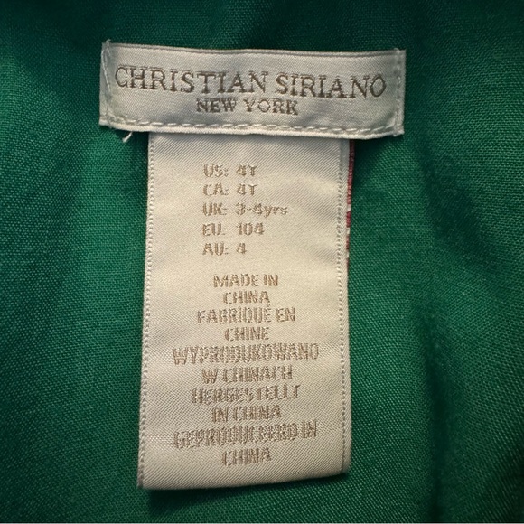 Christian Siriano NY Girls Green Gold Shamrock Tiered Dress 4T St Patrick’s - Picture 6 of 8